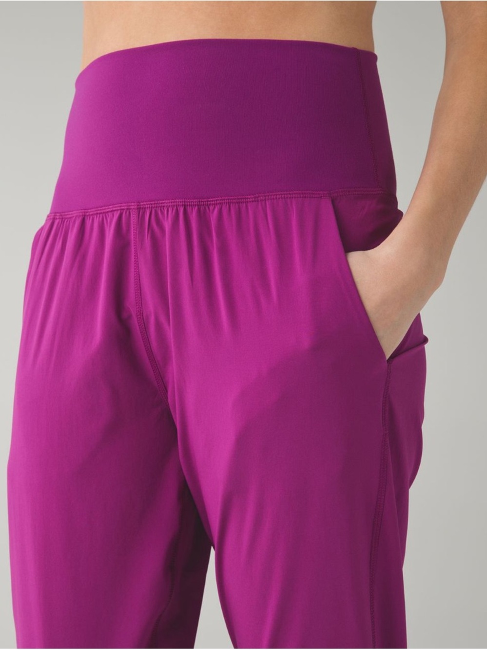 lululemon Tranquil Crop High-Waist Capris in Regal Plum